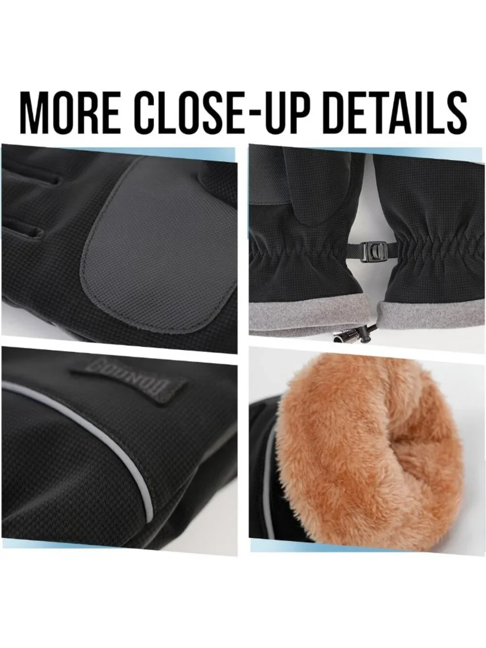 Thermal Waterproof Winter Gloves for Men & Women, Touch Screen, Non-Slip Grip
